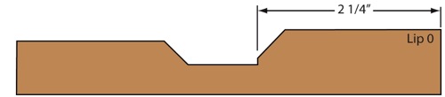 cross section of Shubert MDF Cabinet Door